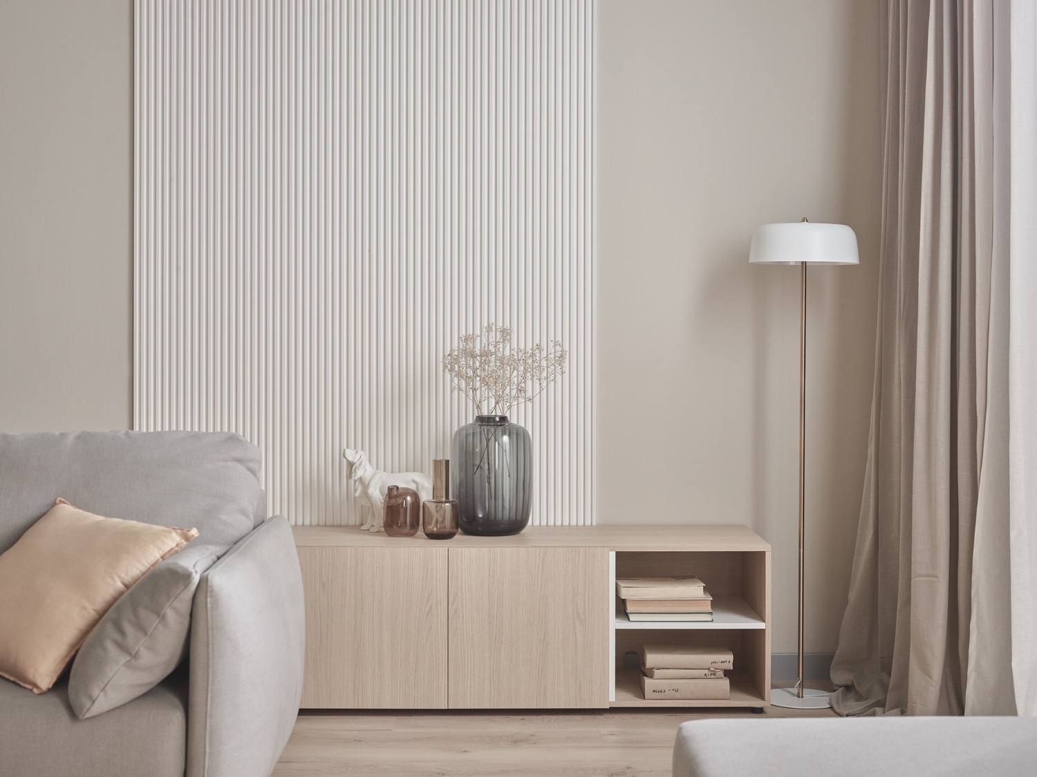 Riflaj Decorativ tip Panou Linerio Linerio S-Line Alb White 2650 x 122 x 12mm VOX